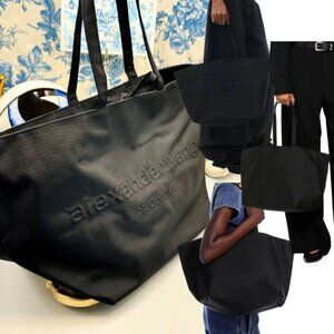 Alexander Wang Black Embossed Logo Tote Bag